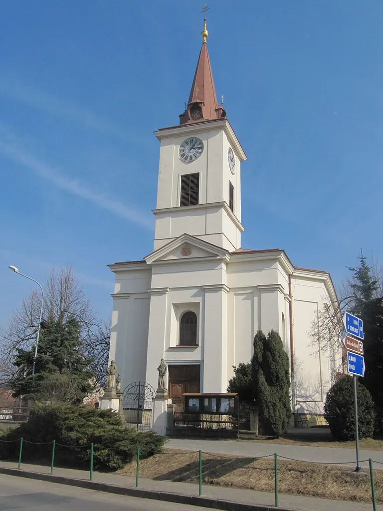 Újezd u Brna in Brno-Country District, Czech Republic. St. Peter and Paul-church.