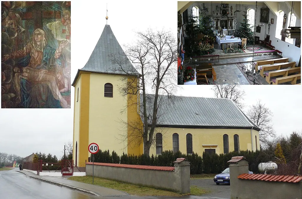 Biała. The Church. The interior and painting on wood.