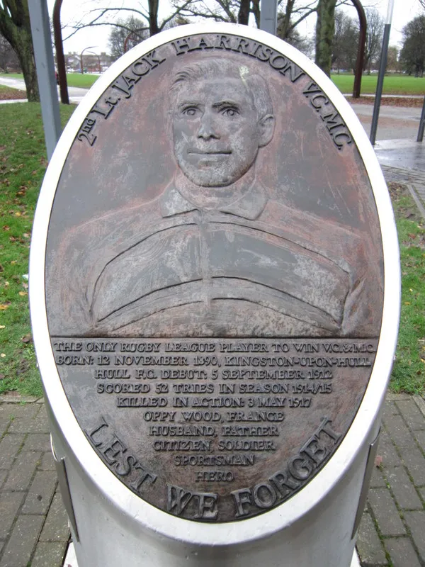 2nd Lt J Harrison VC Memorial Plaque, KC Stadium