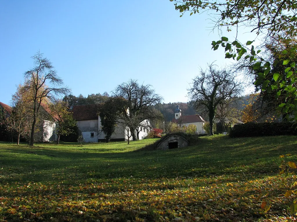Lauterbach, Ortsteil von Freystadt im Landkreis Neumarkt in der Oberpfalz, Bayern, Dorfmitte