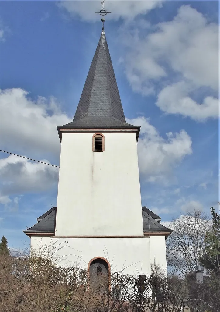 Exterior of the protestant church in Bosen, Saarland