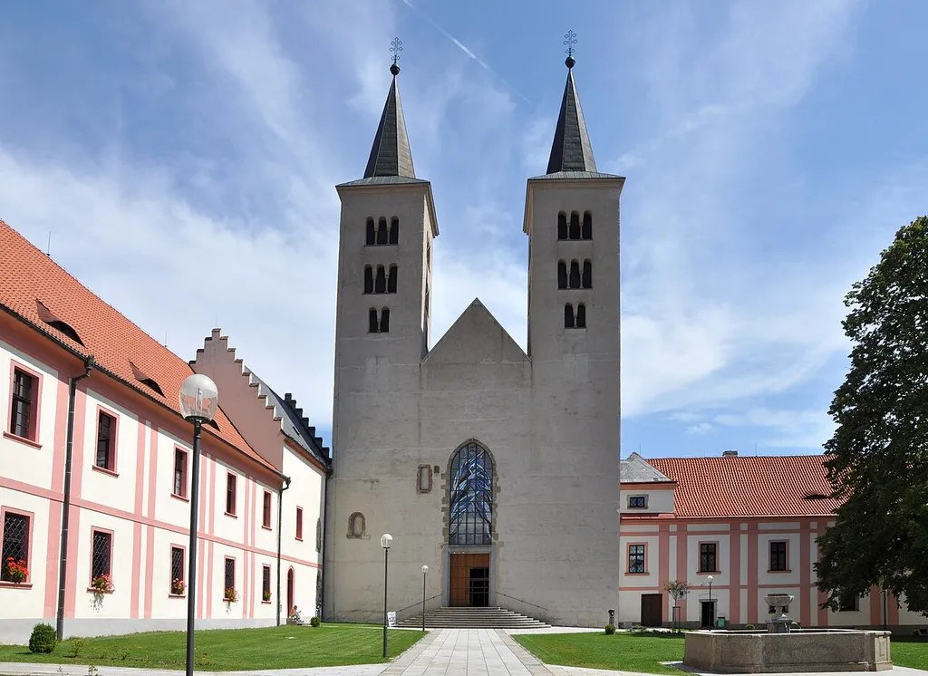 Milevsko monastery, early gothic Cathedrale Visiting of St.Marys