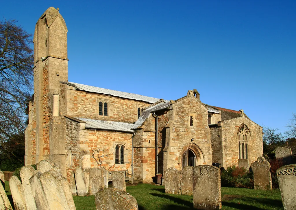 St Mary's parish church, Manton, Rutland, viewed from from the southwest