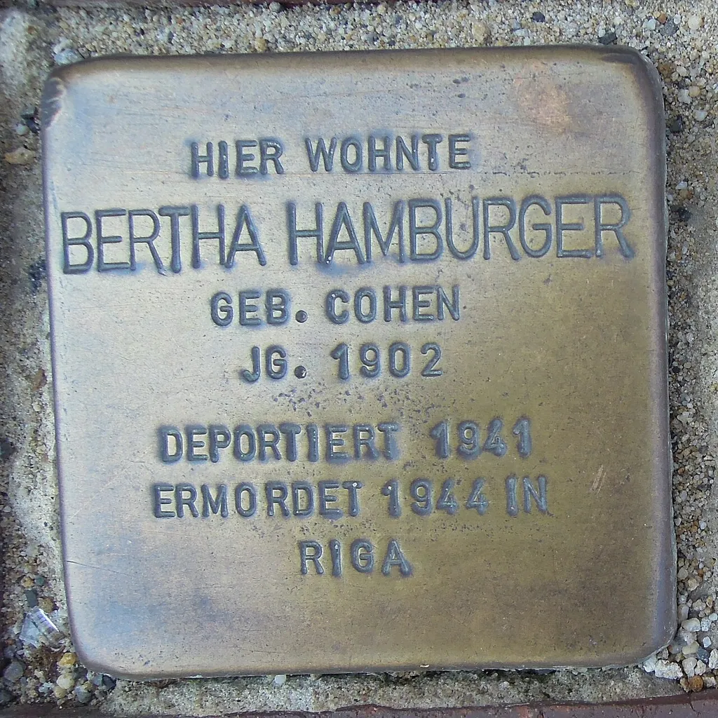 Stolperstein Meppen Domhof-Bült Bertha Hamburger
