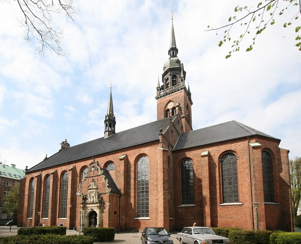 Helligåndskirken, Copenhagen, Denmark. (Church of the Holy Spirit.) Image digitally corrected for perspective.