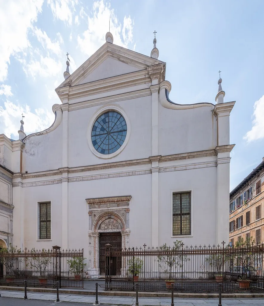 Facade of the Santa Maria delle Grazie church in Brescia