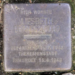 Stolperstein dedicated to Liesbeth Brandenburg