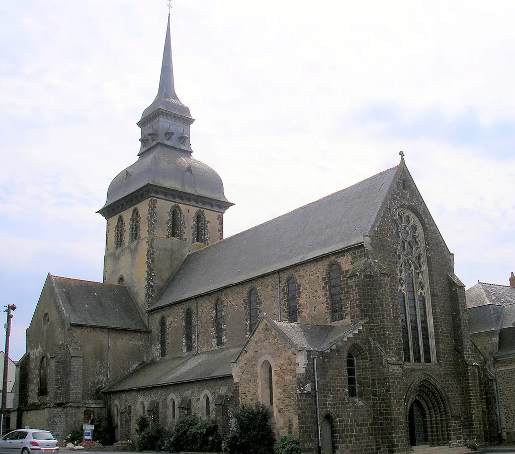 Saint-Gildas-des-Bois (Pays-de-Loire, France). L'église abbatiale.
