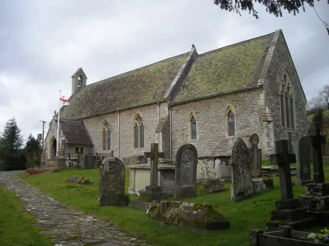 St Mary's parish church, Llanfair Waterdine, Shropshire, England, seen from the southeast
