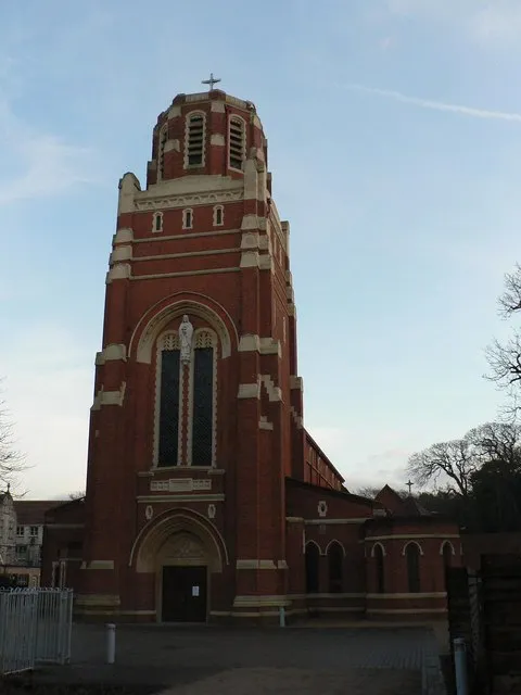 Boscombe: Corpus Christi Catholic church The tower of this church is quite visible from all around, but the church itself is rather hemmed in among other development and, from very nearby, it is easily missed.