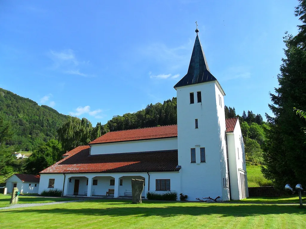 Fusa church in Fusa county, Hordaland, Norway