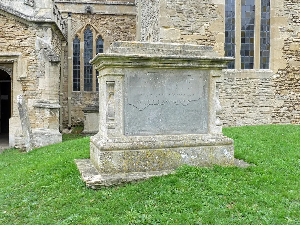 Grade II listed chest tomb in Bampton, Oxfordshire. Listed as "Chest tomb to Groves family in churchyard of St Mary's, circa 25 metres south of south aisle". .mw-parser-output .messagebox{margin:4px 0;width:auto;border-collapse:collapse;border:2px solid var(--border-color-progressive,#6485d1);background-color:var(--background-color-neutral-subtle,#fbfcff);color:var(--color-base,#202122);box-sizing:border-box;border-inline-start-width:8px}.mw-parser-output .messagebox.mbox-small{font-size:88%;line-height:1.25em}.mw-parser-output .mbox-warning,.mw-parser-output .mbox-speedy{border:2px solid var(--border-color-error,#b22222);background:var(--background-color-error-subtle,#ffdbdb);border-inline-start-width:8px}.mw-parser-output .mbox-serious,.mw-parser-output .mbox-delete,.mw-parser-output .mbox-stop{border:2px solid var(--border-color-error,#b22222);border-inline-start-width:8px}.mw-parser-output .mbox-issue,.mw-parser-output .mbox-content{border:2px solid #f28500;background:var(--background-color-warning-subtle,#ffe);border-inline-start-width:8px}.mw-parser-output .mbox-query,.mw-parser-output .mbox-style{border:2px solid #f4c430;background:var(--background-color-warning-subtle,#ffe);border-inline-start-width:8px}.mw-parser-output .mbox-shit{border:2px solid #960;border-inline-start-width:8px}.mw-parser-output .mbox-license{border:2px solid #88a;border-inline-start-width:initial}.mw-parser-output .mbox-legal{border:2px solid var(--border-color-notice,#666);background:var(--background-color-base,#fff);border-inline-start-width:8px}.mw-parser-output .mbox-honor{border:2px solid #ca3;background:var(--background-color-warning-subtle,#fcf4db);border-inline-start-width:8px}.mw-parser-output .mbox-growth{border:2px solid #8d4;background:var(--background-color-success-subtle,#d5fdf4);border-inline-start-width:8px}.mw-parser-output .mbox-move{border:2px solid #93c;border-inline-start-width:8px}.mw-parser-output .mbox-protection,.mw-parser-output .mbox-message{border:2px solid 