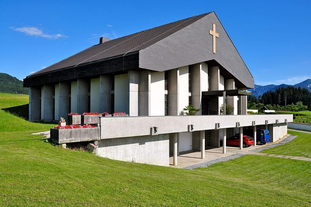 New parish church Saint Giles at Saint Egyden, municipality Velden am Wörthersee, district Villach-Land, Carinthia / Austria / EU