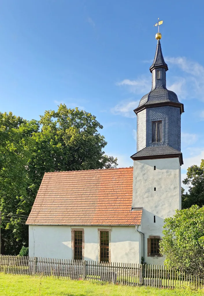 Evangelisch-lutherische Dorfkirche Wittchenstein, Gemeinde Geroda, Saale-Orla-Kreis, Thüringen, Deutschland