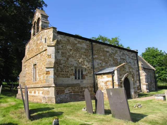 St Nicholas' parish church, Shangton, Leicestershire, seen from the south
