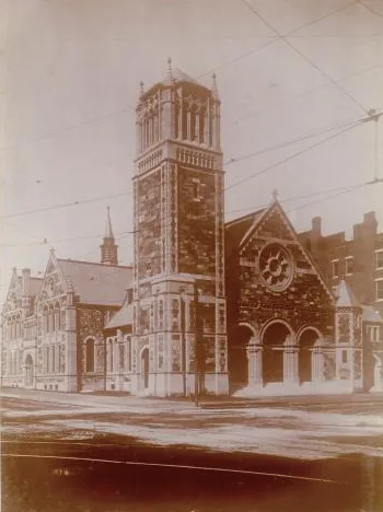 Image Title: The Mount Vernon Church, Boston, Mass. Creator: Warren Chemical and Manufacturing Company -- Publisher. Additional Name(s): Howard Walker, C. -- Architect.