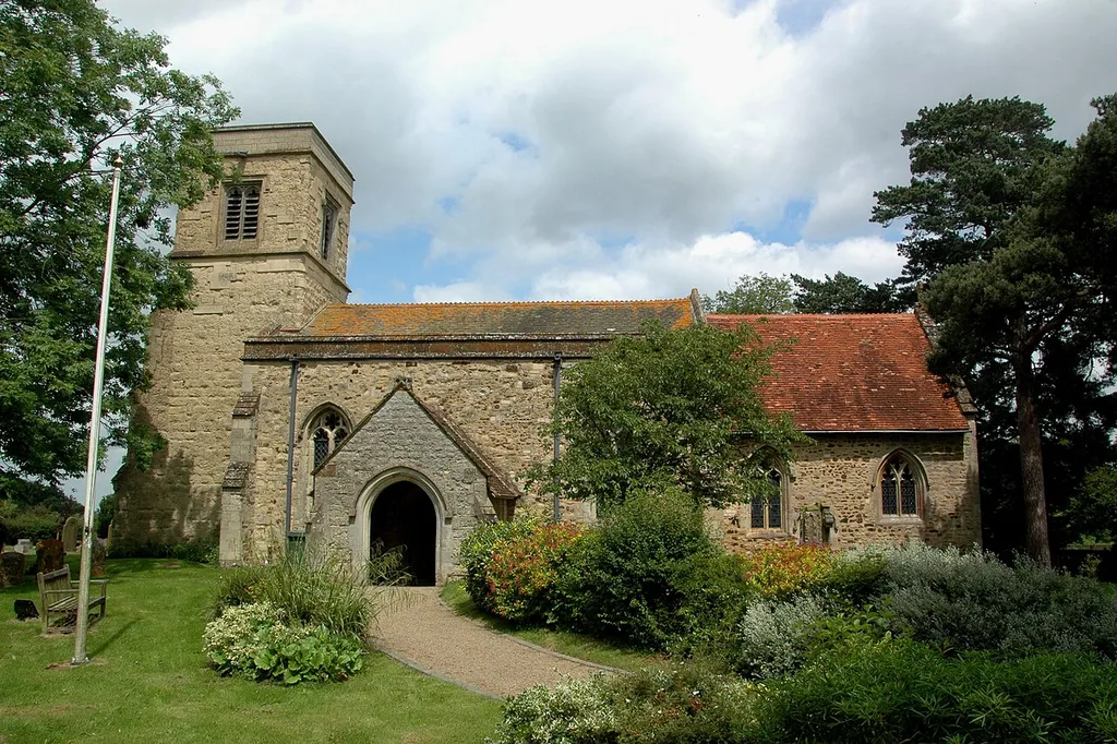 Church of England parish church of the Holy Trinity, Drayton Parslow, Buckinghamshire, seen from the south