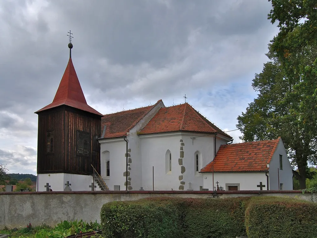 Church of Saint Bartoloměj in Kocelovice village in Strakonice District. Czech Republic.