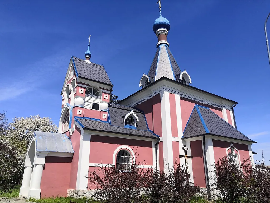 Bílá Lhota, Olomouc District, Czechia, part Řimice. Orthodox Church of St. Ludmila from 1933 -1934.