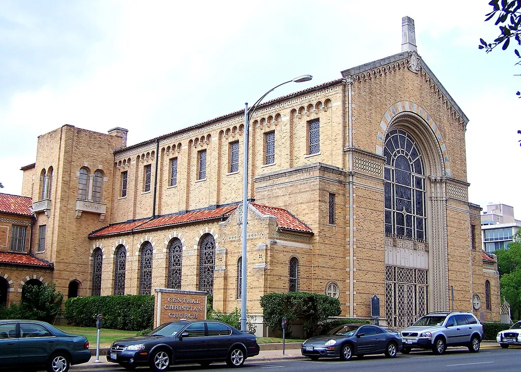 Austin's Central Christian Church, completed in 1929 and located at 1110 Guadalupe, Austin, Texas, United States. The building was listed in the National Register of Historic Places on July 16, 1992.
