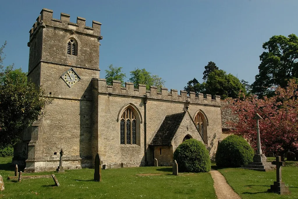 Church of England parish church of St James the Great, South Leigh, seen from the south