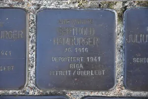 Stolperstein dedicated to Berthold Hamburger