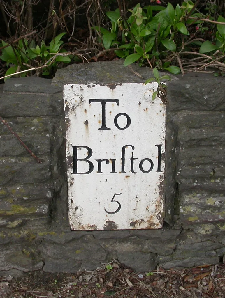 Old Milestone by the A420, London Road, Siston parish