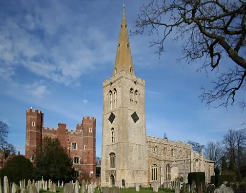 Great Tower and St.Mary's church, Buckden, Cambridgeshire (formerly part of Huntingdonshire)
