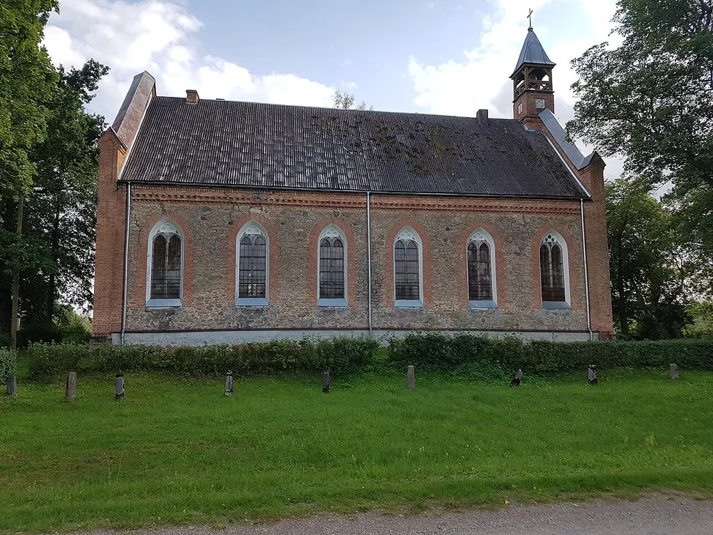 Dalbe Evangelical Lutheran Church, a church near Dalbe, Jelgava Municipality, Latvia