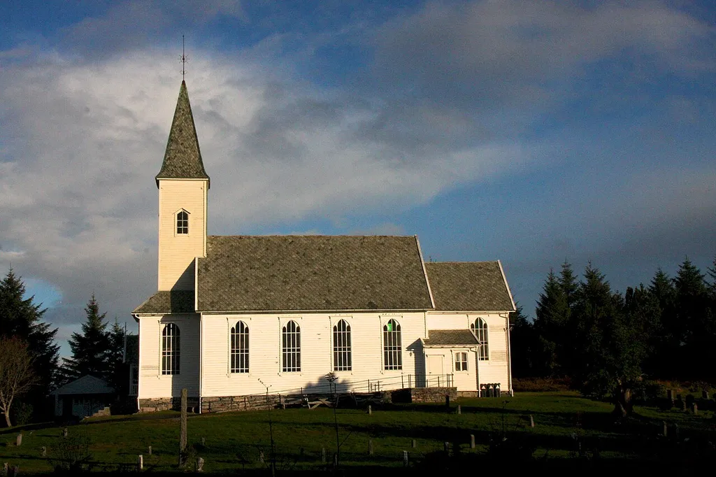 Mjømna Church, Gulen, Norway.