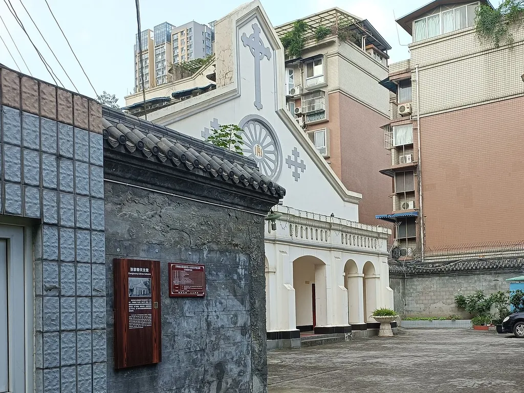 St. Gabriel Taurin Dufresse Church at Jinniu District, Chengdu, commonly referred to as Dsang Chia Hang Catholic Church. This church is dedicated to Gabriel-Taurin Dufresse, martyr saint of Sichuan, also served as the former Consulate of France in Chengdu. See also "Catholic Church in Sichuan".