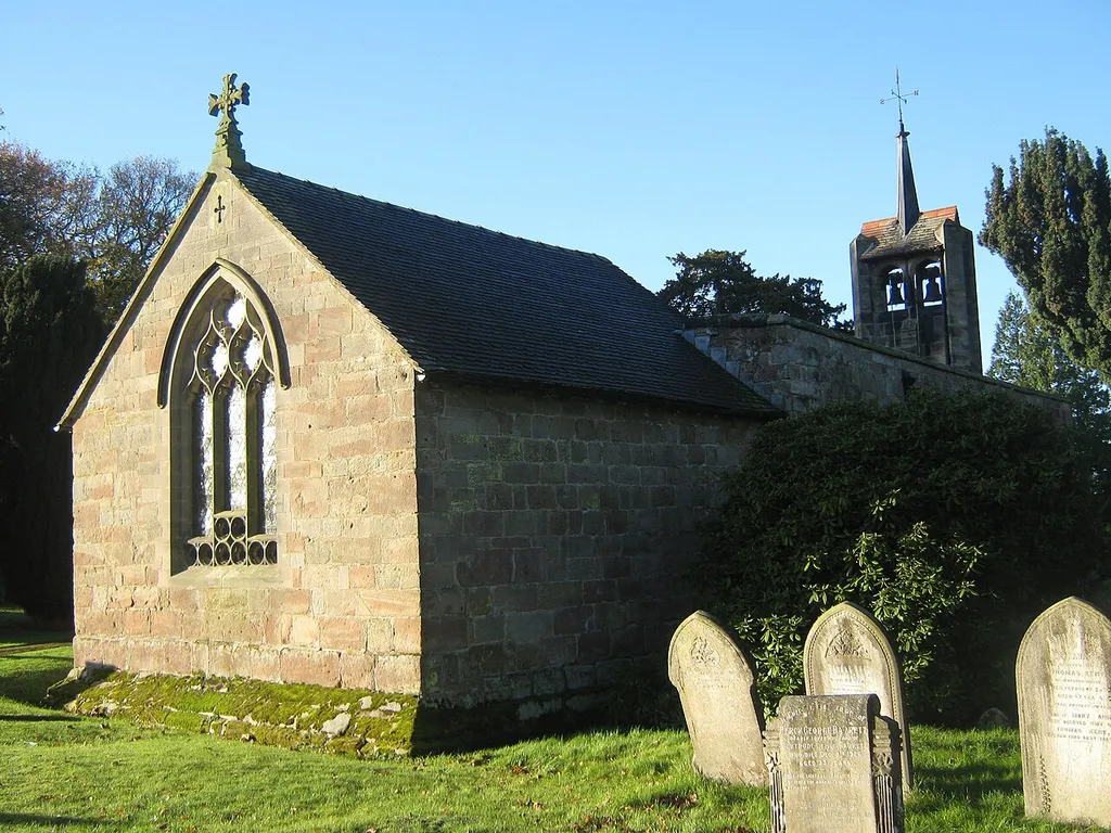 St James' parish church, Edlaston, Derbyshire, seen from the northeast