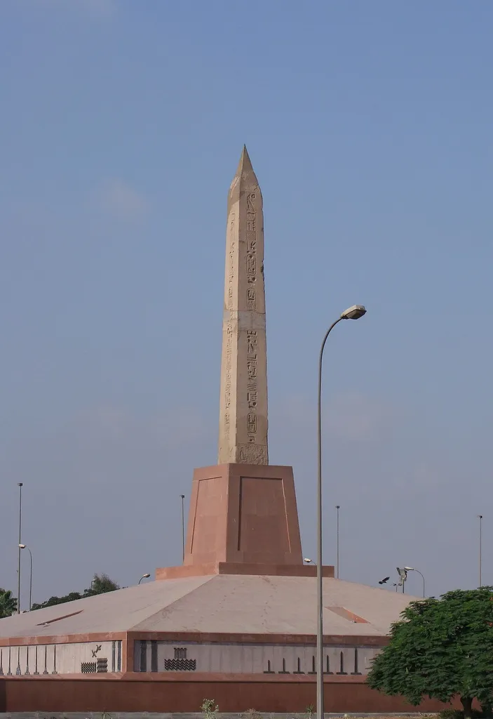 Obelisk of Ramses II at Cairo Int. Airport, found in Tanis, Egypt