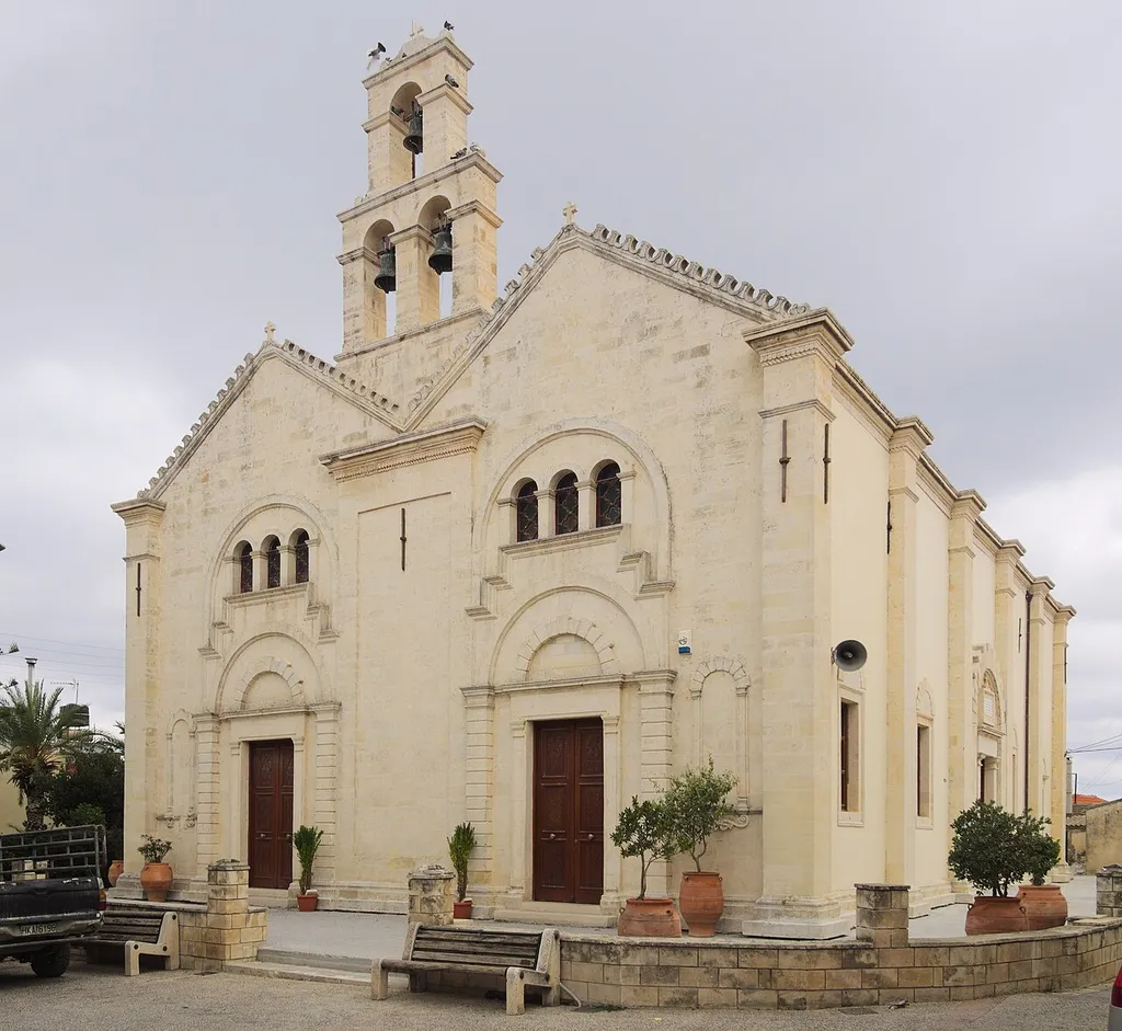Metropolitan hurch of Saint Menas and Dormition of Theotokos in Episkopi, Hersonissos. It was built in 1882-4.