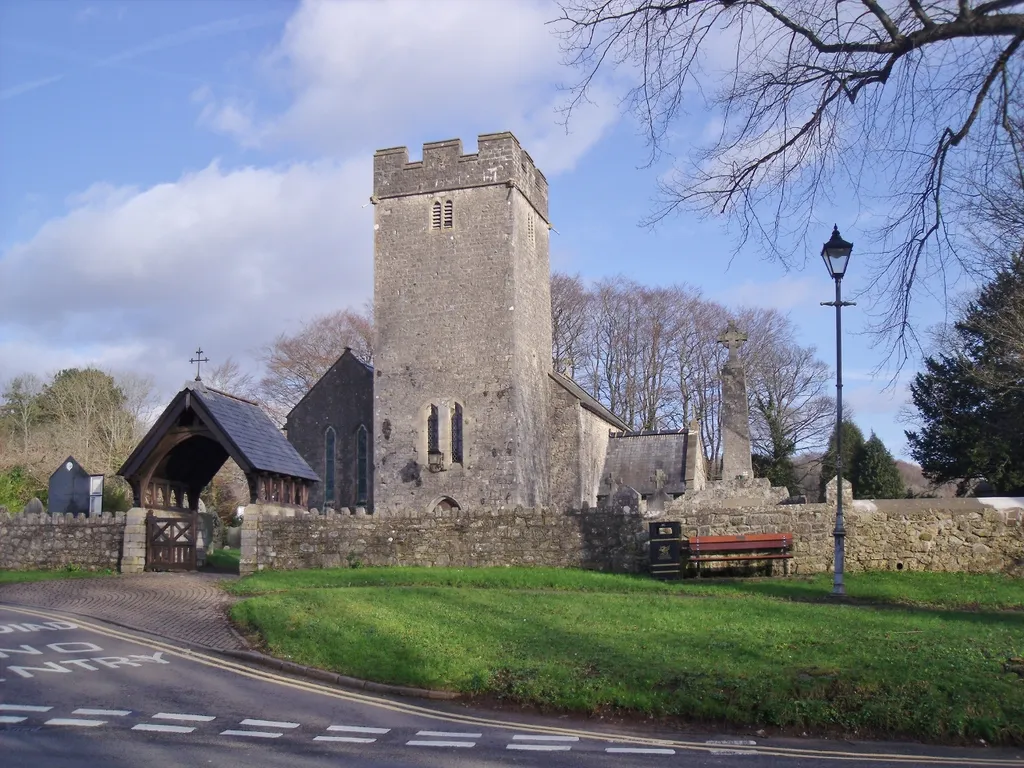 St Mary's Church, St Fagans, built around 1300 AD. St Fagans is located on the Ely River just west of Cardiff. It is also home to the National History Museum. The village is well preserved with lots of old stone houses.