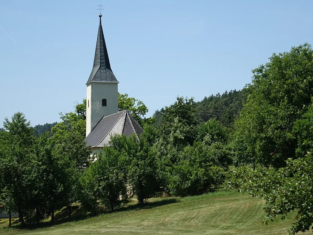 The church St. Stephan in the hamlet Freischweibach, a district of the market municipality of Kastl