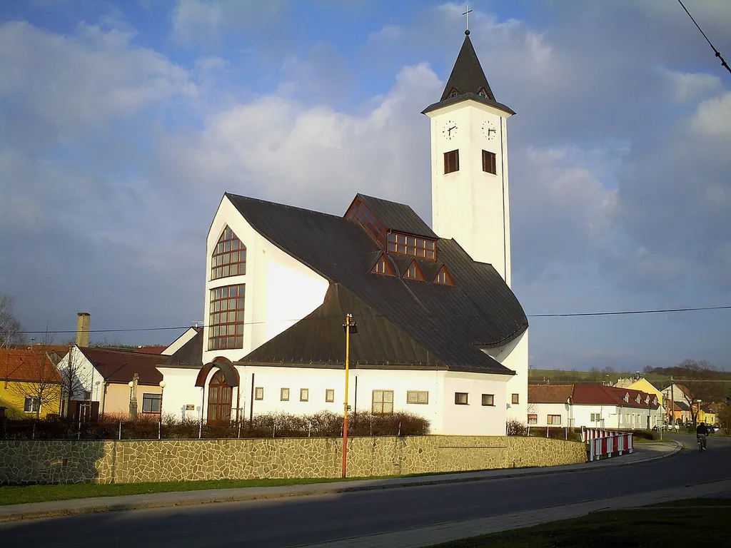 Suchá Loz in Uherské Hradiště District, Czech Republic. Church.