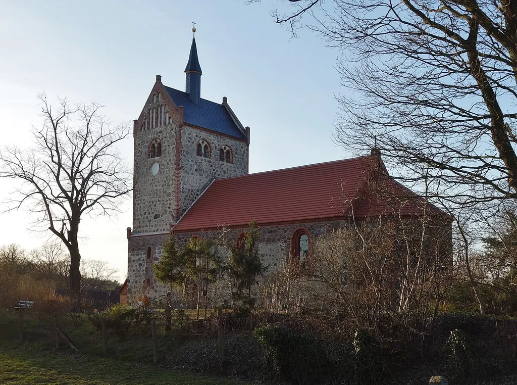 South-eastern view of church in Döllen, Gumtow municipality, Prignitz district, Brandenburg state, Germany