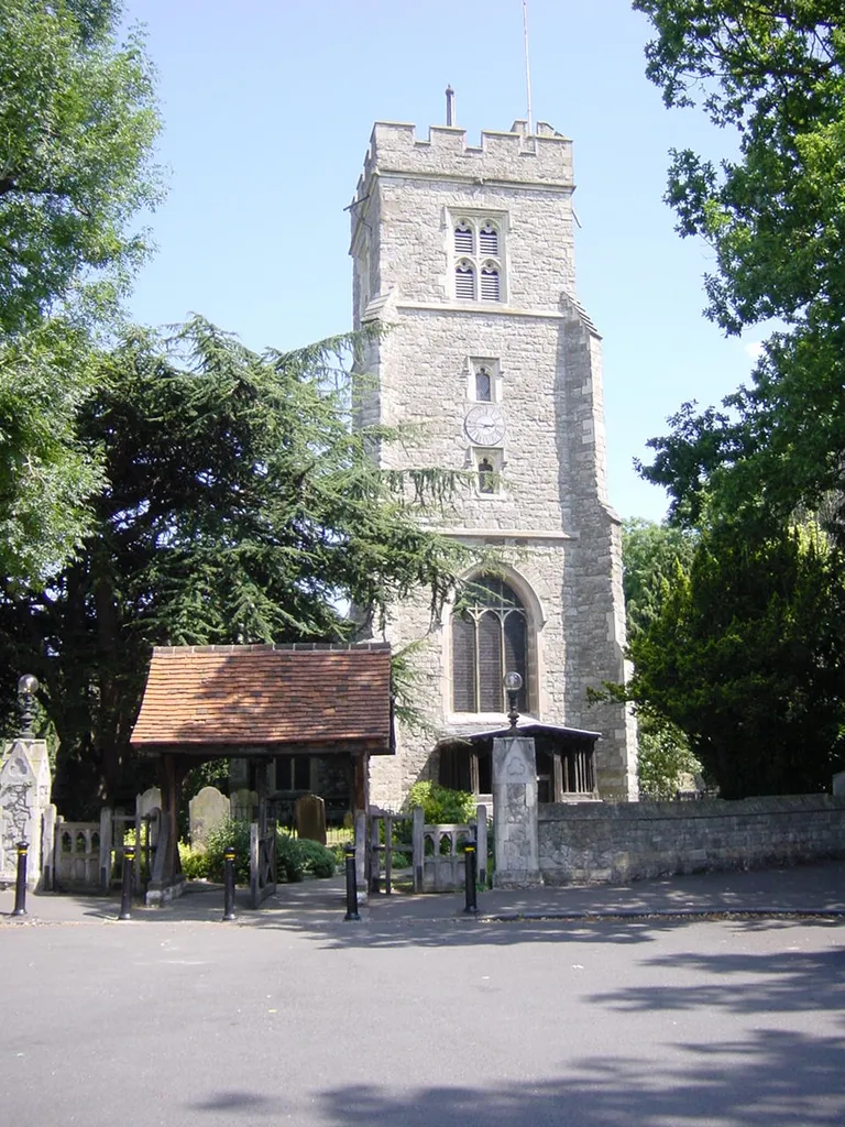 St Leonard's parish church, Heston, Middlesex, seen from the west