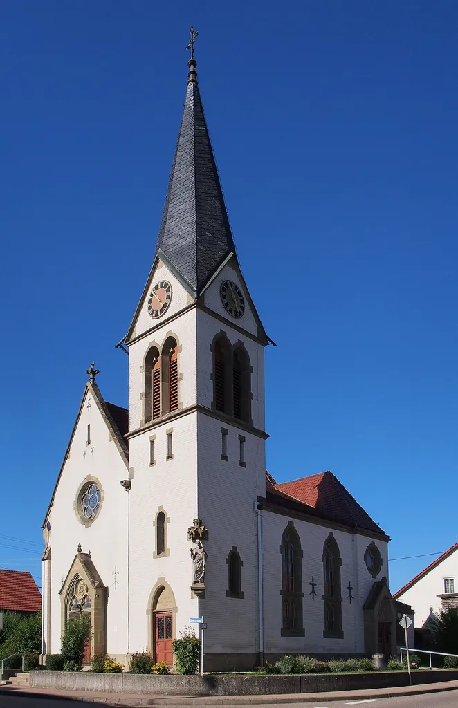 Protestant Church St. John, Göggingen, Germany, seen from the south