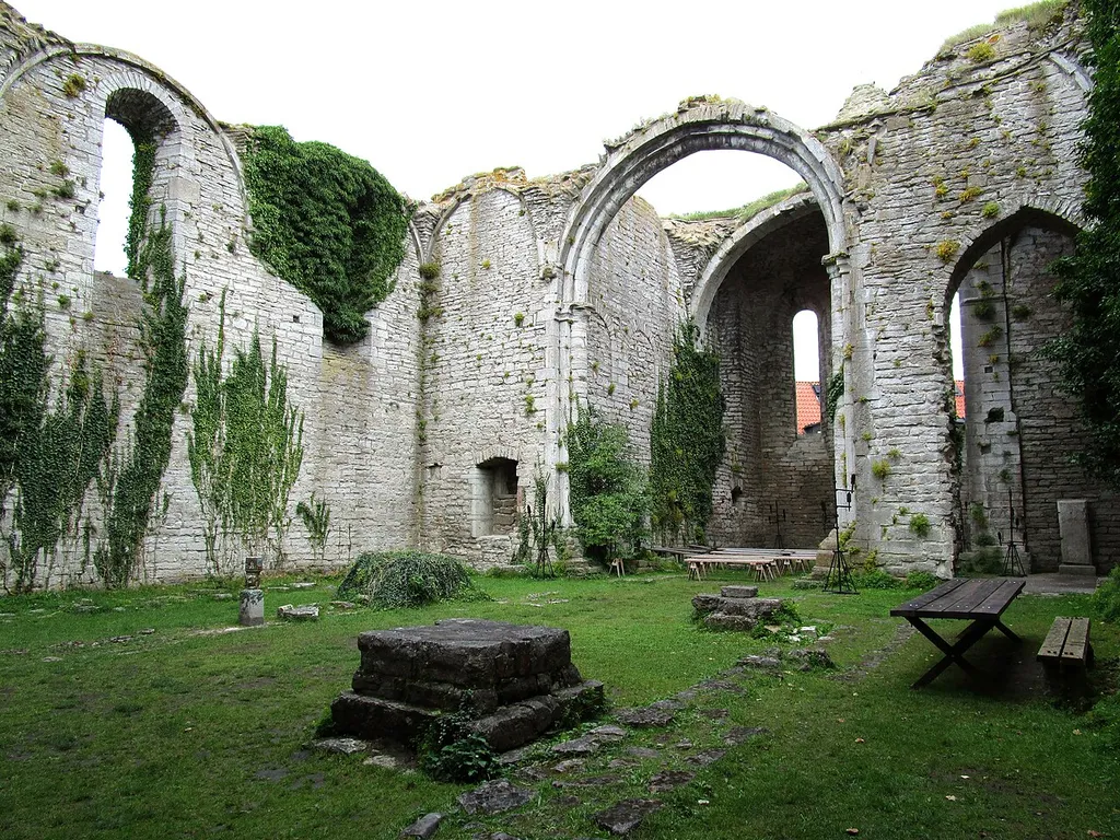 Saint Clemens Church ruin in Visby, Gotland, Sweden.