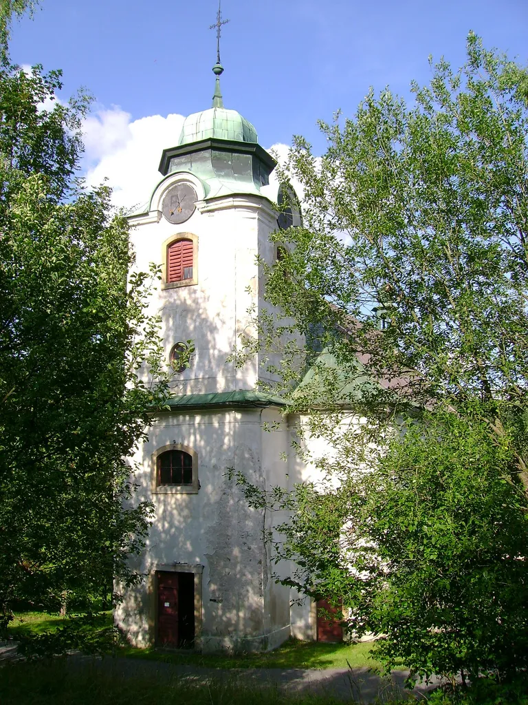 Church of Saint Martin in Zlatá Olešnice in Jablonec nad Nisou District in the Liberec Region of the Czech Republic.