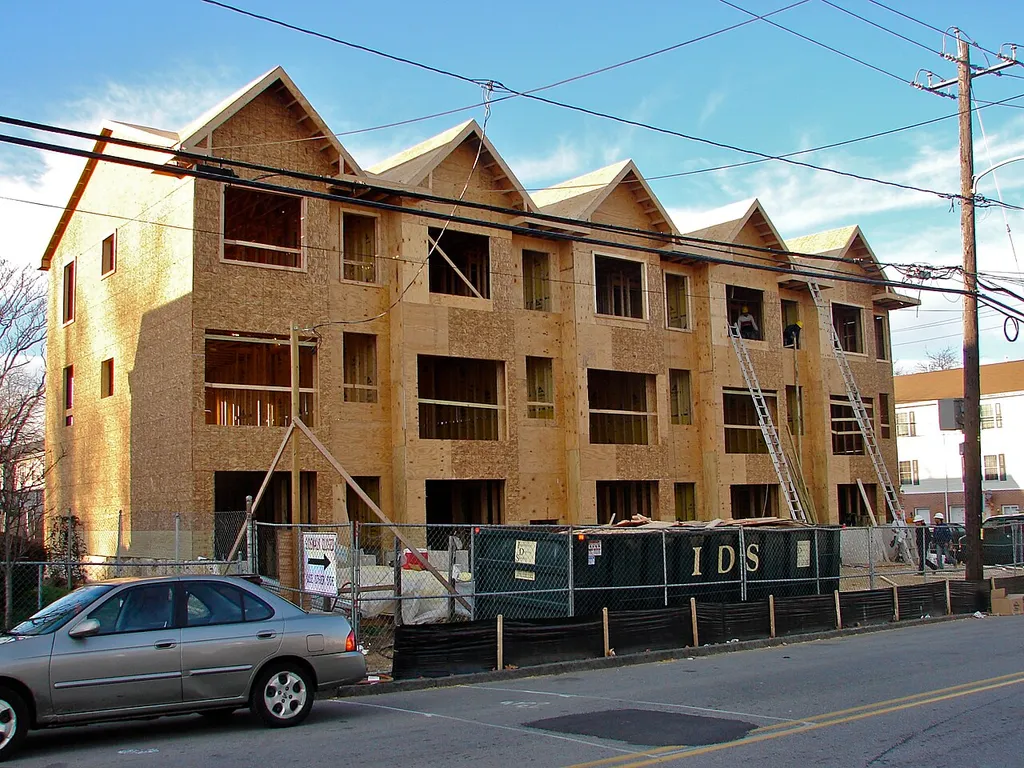Construction at the site of the Kingswood Methodist Episcopal Church, on the NRHP since February 9, 1989. At the South West corner of Fourteenth and Claymont Sts. according to the NRHP nomination, in Wilmington, Delaware. SWC in the nomination is a bit confusing as the street grid is tilted west. This photo is of the West corner. The south corner has 40+ year old buildings on it.