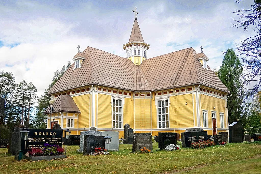 This is a photo of a monument in Finland identified by the ID 'Töysä Church' (Q18662536)