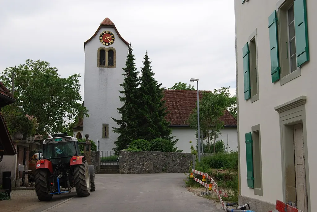 Protestant church of Walperswil, canton of Bern, Switzerland
