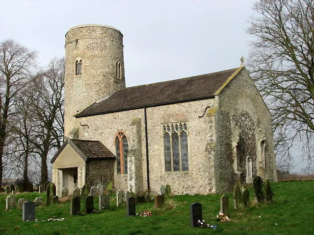 All Saints' parish church, Runhall, Norfolk, seen from the southeast