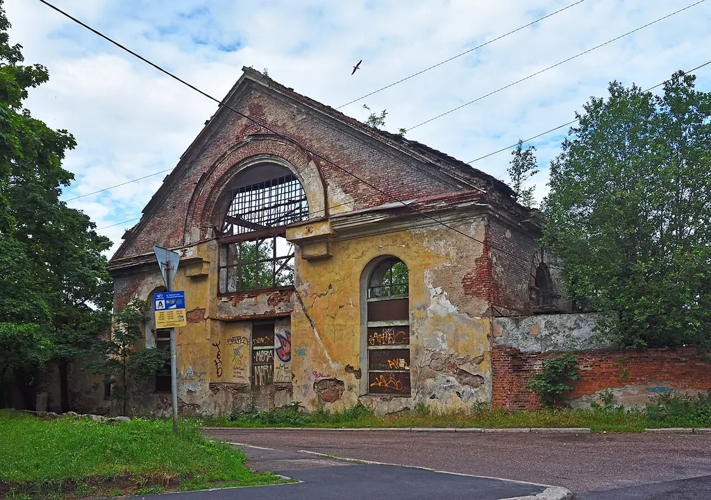Ruins of Dominican Cathedral in Vyborg, Leningrad oblast, Russia