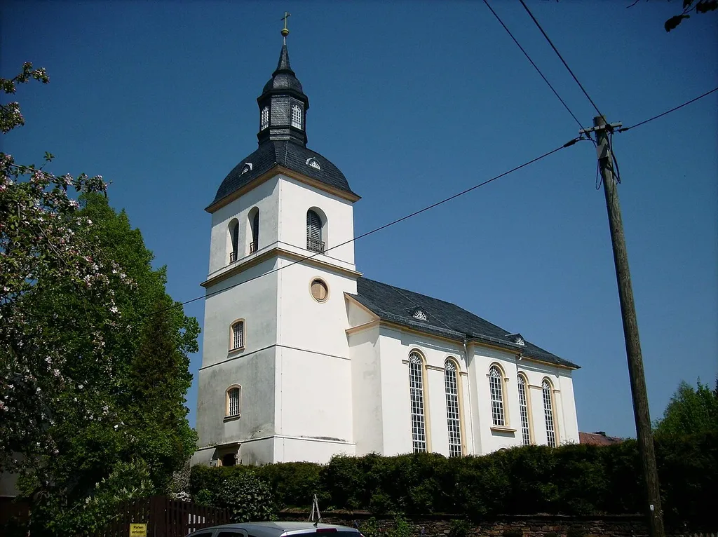 Classical hall church in Zettlitz (Mittelsachsen district, Saxony)