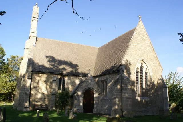 St Helen's parish church, Folksworth, Cambridgeshire (formerly Huntingdonshire), seen from the southwest