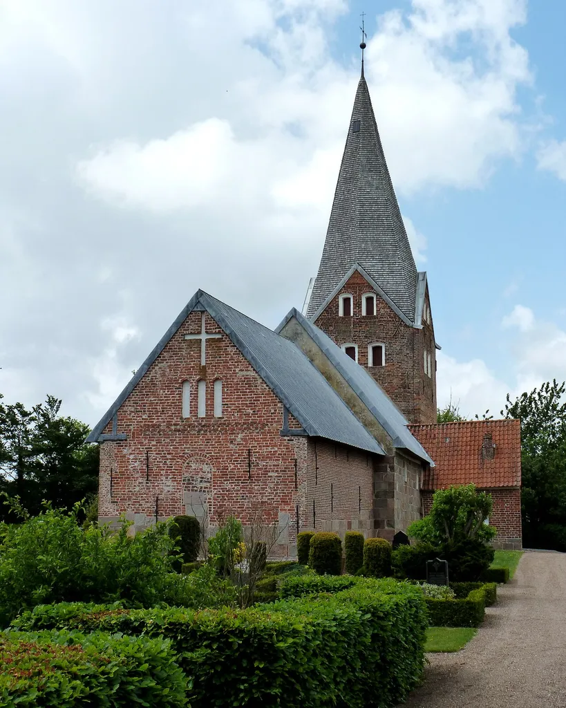 Kirche in Daler, Dänemark, etwa 5 km von Hoyer entfernt.